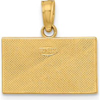 14K Yellow Gold Dive Flag Charm with Red and White Enamel Accents by Oro Pregiato