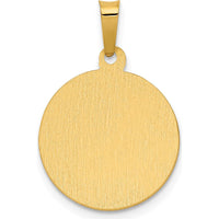 14K Yellow Gold Divino Niño Spanish Medal Pendant with Polished and Brushed Finish - 15.28mm by Oro Pregiato
