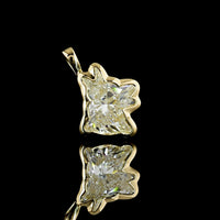 14K Yellow Gold Dog Shape Pendant with Bezel Set 2.27 Carat Lab Grown Diamond - E-F Color VS1 Clarity - Covaloro Fine Jewelry
