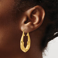 14K Yellow Gold Dolphin Hoop Earrings - Polished Finish by 0