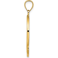 14K Yellow Gold Dolphin Sunset Charm Pendant - 30mm by Oro Pregiato