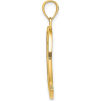 14K Yellow Gold Dolphin Sunset Pendant Charm - Tropical St. Martin Design by Oro Pregiato