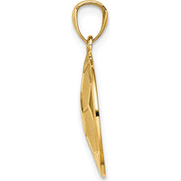 14K Yellow Gold Domed Soccer Ball Pendant - Polished Finish, Textured Design by Oro Pregiato