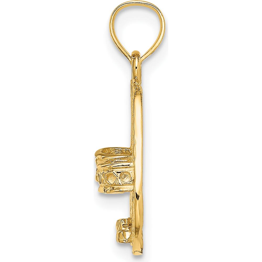 14K Yellow Gold Double Sandals Pendant with Textured Finish by Oro Pregiato