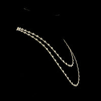 14K Yellow Gold Double Strand Station Necklace with 95 Bezel Set Round Lab Diamonds - 14.29 Carats Total Weight, E-F Color VS Clarity - Covaloro Fine Jewelry