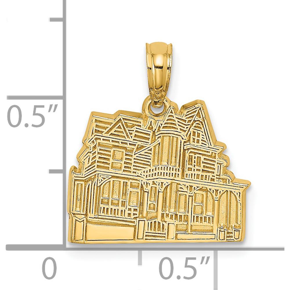 14K Yellow Gold Dr. Henry Hunt Victorian House Charm - Cape May NJ Inspired Design by Oro Pregiato