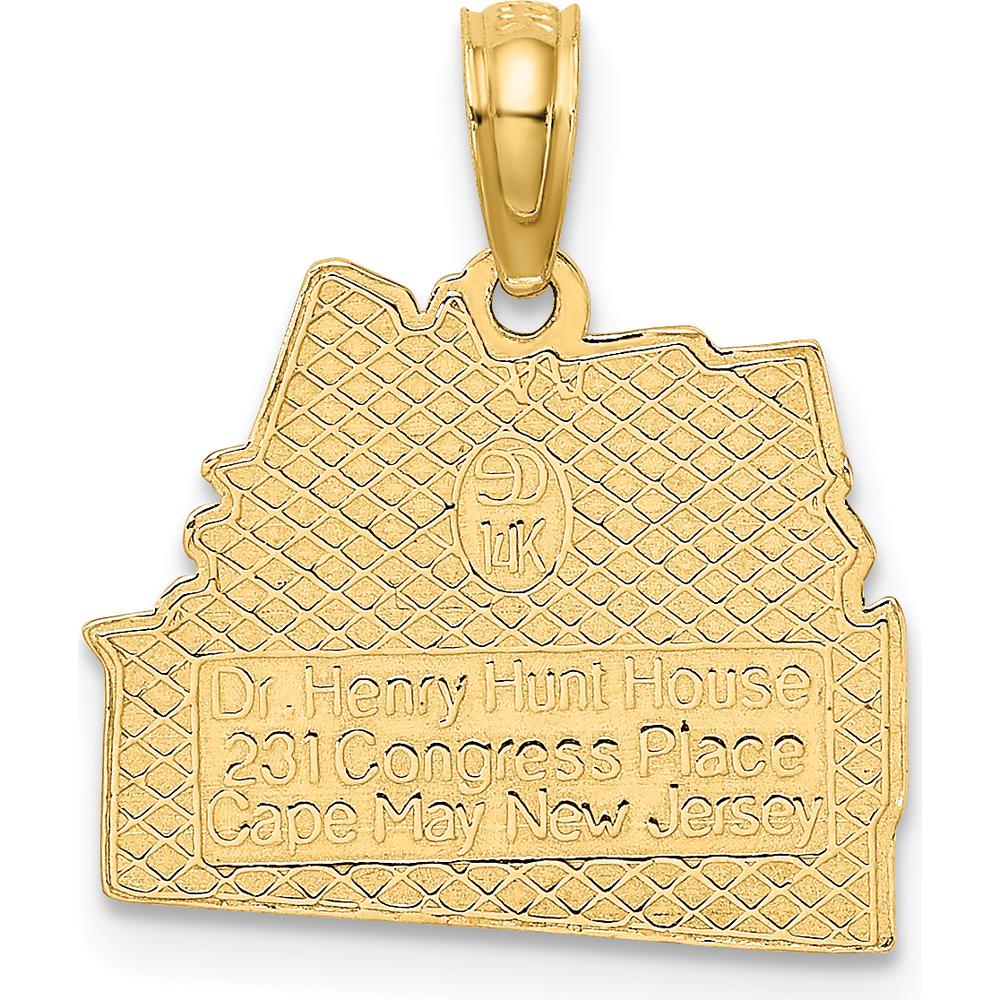 14K Yellow Gold Dr. Henry Hunt Victorian House Charm - Cape May NJ Inspired Design by Oro Pregiato