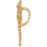 14K Yellow Gold Dragonfly Omega Slide Pendant with Cut-Out Wings and Polished Finish by Oro Pregiato