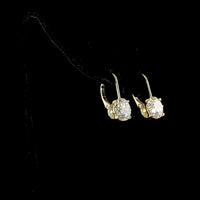 14K Yellow Gold Drop Earrings with Round Brilliant Cut Lab Diamonds - 4.21 Carat Total Diamond Weight - Covaloro Fine Jewelry