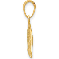 14K Yellow Gold Eagle Head Pendant with Textured Finish by Oro Pregiato
