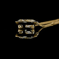 14K Yellow Gold East-West Bezel Set Cushion Brilliant Cut Lab Diamond Solitaire Pendant - 2.63 Carat Total Weight, E-F Color, VVS2 Clarity, IGI Certified - Covaloro Fine Jewelry
