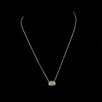 14K Yellow Gold East-West Bezel Set Cushion Brilliant Cut Lab Diamond Solitaire Pendant - 2.63 Carat Total Weight, E-F Color, VVS2 Clarity, IGI Certified - Covaloro Fine Jewelry