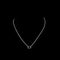 14K Yellow Gold East-West Bezel Set Emerald Cut Lab Diamond Solitaire Pendant - 1.76 Carat Total Weight - Covaloro Fine Jewelry