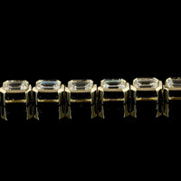 14K Yellow Gold East-West Bezel Set Emerald Cut Lab Diamond Tennis Bracelet - 4.89 Carat Total Diamond Weight - Covaloro Fine Jewelry