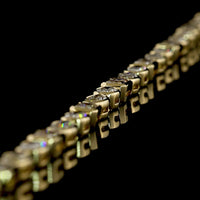 14K Yellow Gold East-West Bezel Set Mixed Shape Tennis Bracelet with 4.77 Carats Lab-Grown Emerald, Oval, and Marquise Diamonds - Covaloro Fine Jewelry