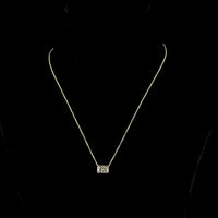 14K Yellow Gold East-West Bezel Set Radiant Cut Lab Diamond Solitaire Pendant - 1.53 Carat Total Weight - Covaloro Fine Jewelry
