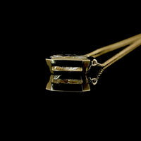 14K Yellow Gold East-West Bezel Set Radiant Cut Lab Diamond Solitaire Pendant - 2.09 Carat Total Diamond Weight - Covaloro Fine Jewelry