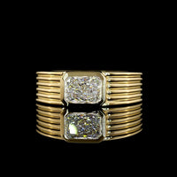 14K Yellow Gold East-West Bezel Set Radiant Cut Solitaire Ring - 1.02 Carat D VS1 Lab Diamond - Covaloro Fine Jewelry