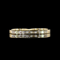 14K Yellow Gold East-West Channel Set Baguette Lab Diamond Eternity Band - 0.88 Carat Total Weight - Covaloro Fine Jewelry