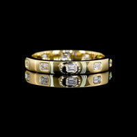 14K Yellow Gold East-West Emerald Cut Lab Diamond Eternity Band - 0.48 Total Carat Weight - Covaloro Fine Jewelry