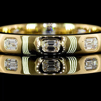 14K Yellow Gold East-West Emerald Cut Lab Diamond Eternity Band - 0.48 Total Carat Weight - Covaloro Fine Jewelry
