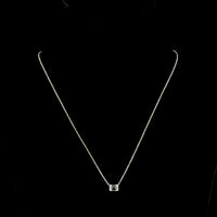 14K Yellow Gold East-West Emerald Cut Lab Diamond Solitaire Pendant - 1.02 Carat Total Diamond Weight, E-F Color, VS1 Clarity - Covaloro Fine Jewelry