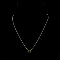 14K Yellow Gold East-West Emerald Cut Lab Diamond Solitaire Pendant - 2.09 Carat D VVS2 GIA Certified - Covaloro Fine Jewelry