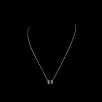 14K Yellow Gold East-West Emerald Cut Lab Diamond Solitaire Pendant - 3.01 Carat Total Weight, IGI Certified, E-F VVS2 - Covaloro Fine Jewelry