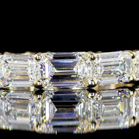 14K Yellow Gold East-West Eternity Band with 2.76 Carat Lab-Grown Emerald Cut Diamonds - E-F Color, VS Clarity, 17 Stones - Covaloro Fine Jewelry