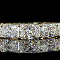 14K Yellow Gold East-West Eternity Band with Radiant Cut Lab Diamonds - 3.33 Carat Total Weight - Covaloro Fine Jewelry