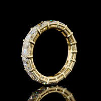 14K Yellow Gold East-West Eternity Band with Radiant Cut Lab Diamonds - 3.33 Carat Total Weight - Covaloro Fine Jewelry