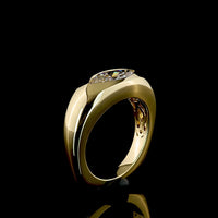 14K Yellow Gold East-West Marquise Cut Solitaire Ring with Flush Set Lab Diamond - 1.67 Carats Total Diamond Weight - Covaloro Fine Jewelry