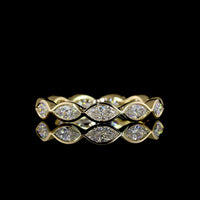 14K Yellow Gold East-West Marquise Lab Diamond Eternity Band - 1.12 Carats Total Diamond Weight - Covaloro Fine Jewelry