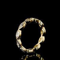 14K Yellow Gold East-West Marquise Lab Diamond Eternity Band - 1.12 Carats Total Diamond Weight - Covaloro Fine Jewelry