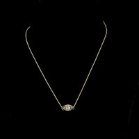 14K Yellow Gold East-West Marquise Solitaire Pendant with Bezel Set Lab Diamond - 2.09 Carat Total Weight, E-F Color VS1 Clarity, IGI Certified - Covaloro Fine Jewelry