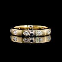 14K Yellow Gold East-West Oval Cut Eternity Band with Flush Set Lab-Grown Diamonds - 0.78 Carats Total Diamond Weight - Covaloro Fine Jewelry