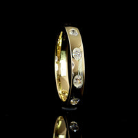 14K Yellow Gold East-West Oval Cut Eternity Band with Flush Set Lab-Grown Diamonds - 0.78 Carats Total Diamond Weight - Covaloro Fine Jewelry