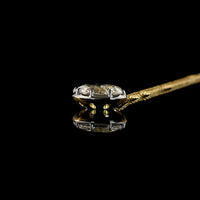 14K Yellow Gold East-West Oval Cut Lab Diamond Solitaire Pendant - 4.03 Carat, E-F Color VVS2 Clarity with Black Rhodium Accented Setting - Covaloro Fine Jewelry
