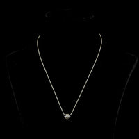 14K Yellow Gold East-West Oval Cut Solitaire Pendant with 0.25 Carats Lab Diamond (E-F Color, VS2 Clarity) - Covaloro Fine Jewelry