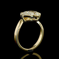 14K Yellow Gold East-West Pear Cut Lab Diamond Solitaire Ring - 2.52 Carat D VVS2 IGI Certified - Covaloro Fine Jewelry