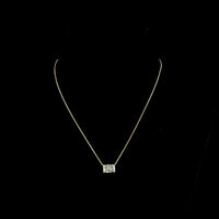 14K Yellow Gold East-West Radiant Cut Solitaire Pendant with 3.03 Carat Lab Diamond - E-F Color, VVS2 Clarity, IGI Certified - Covaloro Fine Jewelry