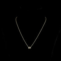 14K Yellow Gold East-West Set Emerald Cut Lab Diamond Solitaire Pendant - 0.26 Carat D VVS2 - Covaloro Fine Jewelry