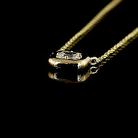 14K Yellow Gold East-West Set Emerald Cut Lab Diamond Solitaire Pendant - 0.26 Carat D VVS2 - Covaloro Fine Jewelry