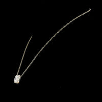 14K Yellow Gold East-West Solitaire Pendant with 11.11 Carat Emerald Cut Lab Diamond - IGI Certified E-F VVS2 - Covaloro Fine Jewelry