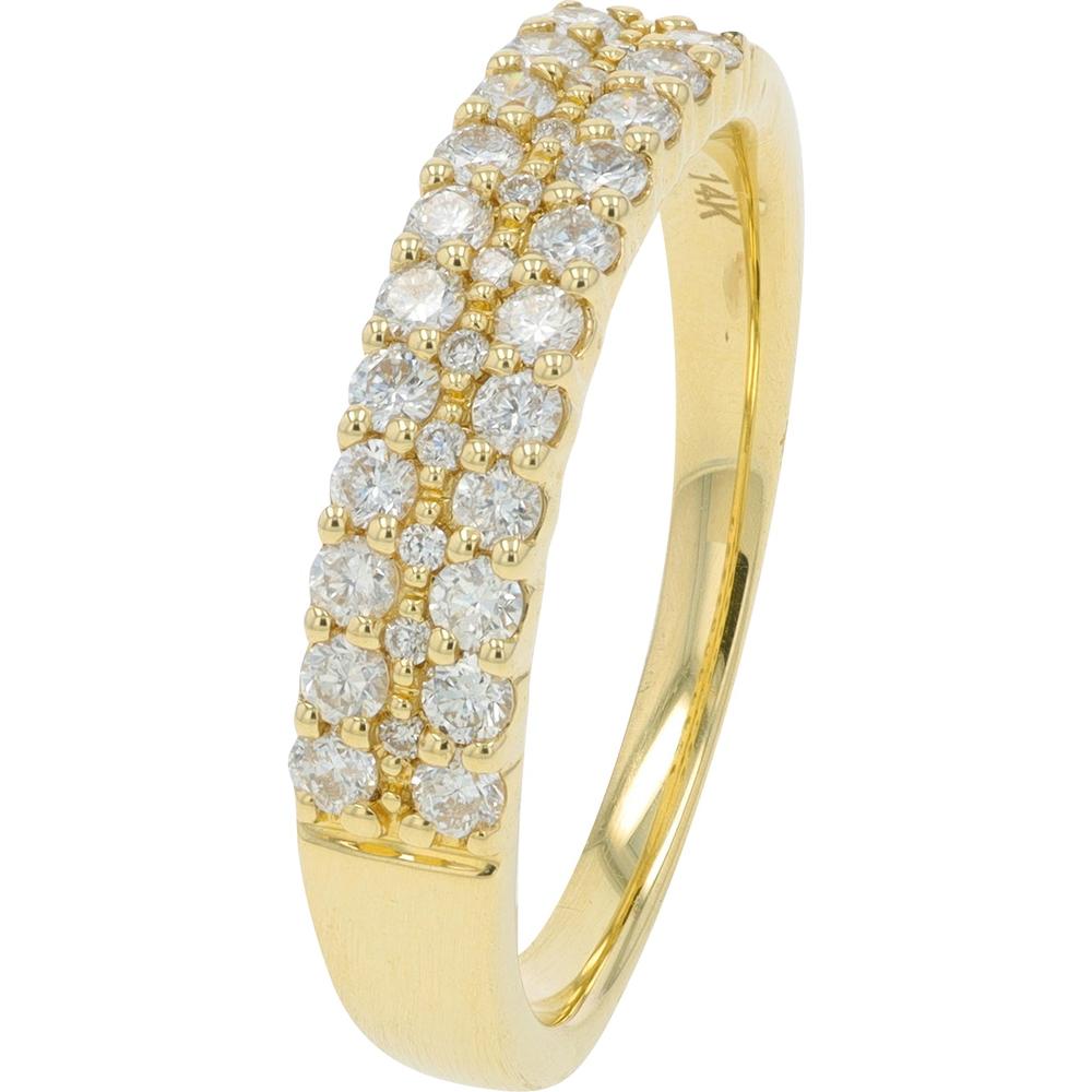 14K Yellow Gold EFFY Pavé Diamond Band Ring - 0.50 Carat Total Diamond Weight