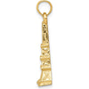 14K Yellow Gold Eiffel Tower Pendant - 24mm Length by Oro Pregiato