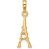 14K Yellow Gold Eiffel Tower Pendant - 24mm Length by Oro Pregiato