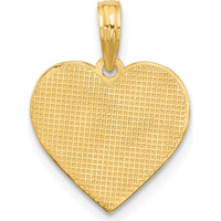 14K Yellow Gold EKG Heartbeat Pendant Charm - Polished Finish, 18.7mm Length, Unisex Design by Oro Pregiato