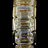 14K Yellow Gold Emerald Cut Lab Diamond Huggie Earrings in Half Bezel Setting - 3.00 Carat Total Weight, E-F Color, VS Clarity - Covaloro Fine Jewelry