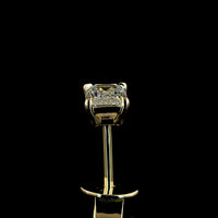 14K Yellow Gold Emerald Cut Lab Diamond Stud Earrings - 1.08 Total Carat Weight, E-F Color, VVS2 Clarity - Covaloro Fine Jewelry